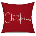 Allorry Christmas Pillow Covers Merry Christmas Throw Pillow Decorative Christmas Red Cotton Cloth Linen Cloth Pillow Cover Sofa