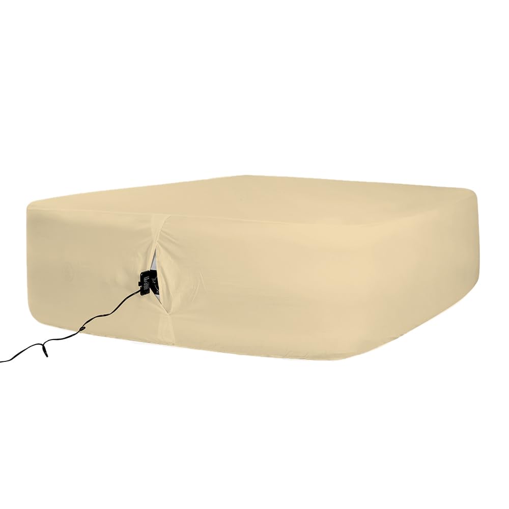 Bedecor Air Bed Sheets For Mattress Cover Removable Bed And Elastic Band Super Soft And Breathable & Deep Up To 21' Beige Queen