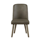 Acme Waylon Faux Leather Upholstered Dining Side Chair in Gray Set of 2