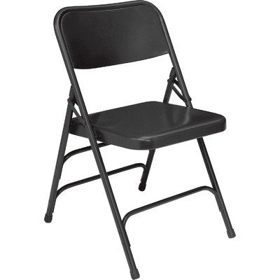 300 Series Triple Brace Steel Folding Chair [Set Of 4] Color: Black