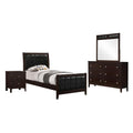 Coaster Carlton Twin Bed 4-Piece Set, Cappuccino
