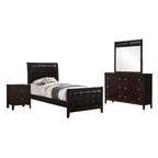 Coaster Carlton Twin Bed 4-Piece Set, Cappuccino