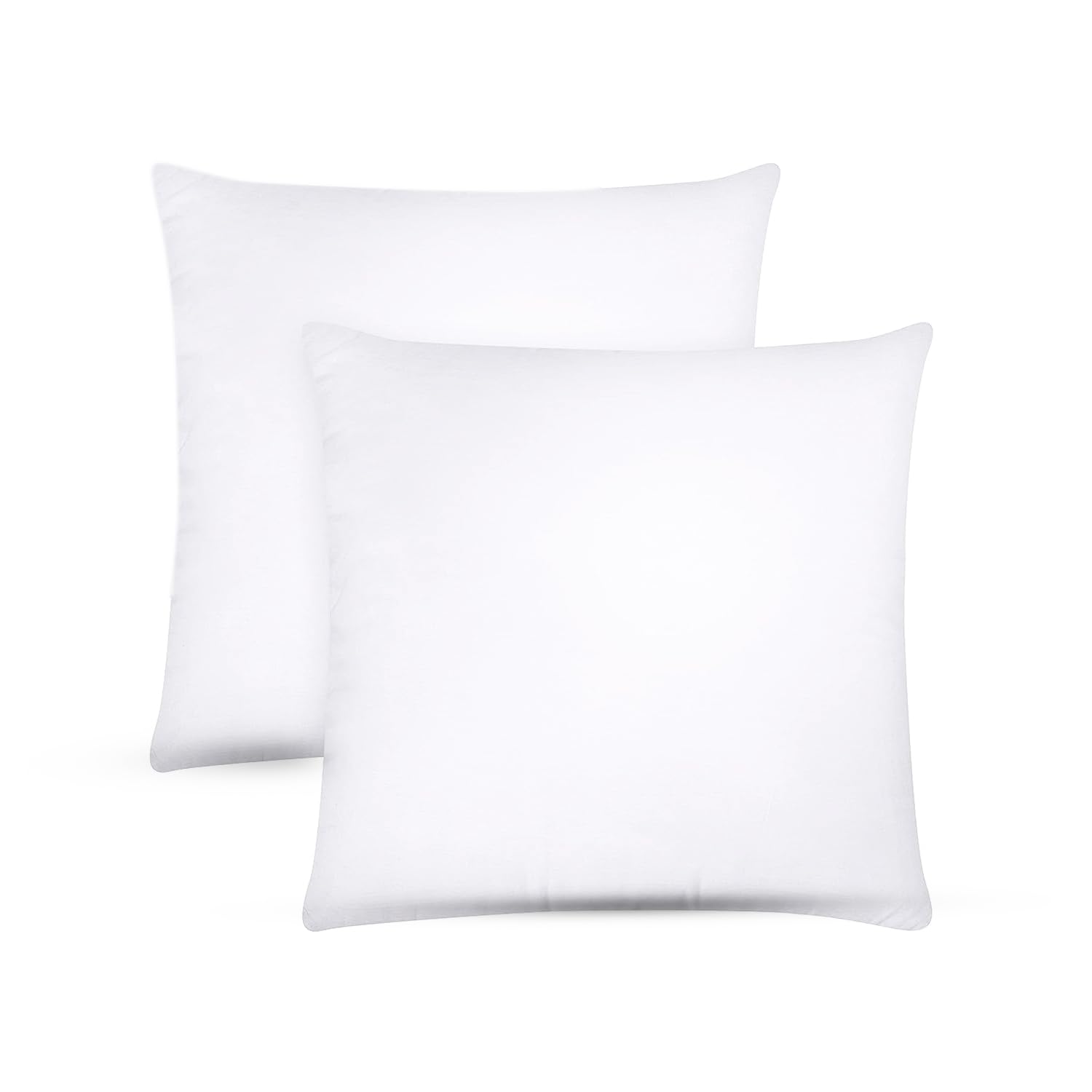 Covers & All Throw Pillow Inserts Pack Of 2, Durable Soft Square 20 X 20 Inches 65 Gsm Non-Woven Fabric With 15D Silicon Fiber F