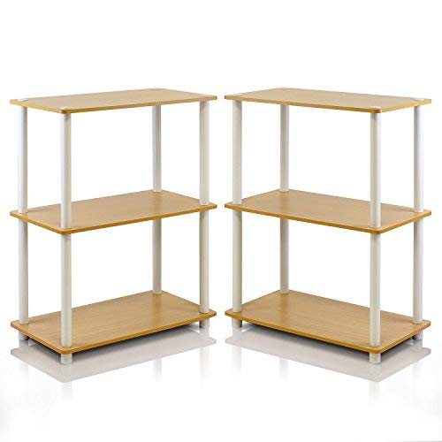 Furinno Turn-N-Tube 3-Tier Compact Multipurpose Shelf White