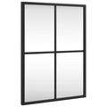 vidaXL Wall Mirror – Black Iron Frame - Minimalistic Mirror for Bedroom, Bathroom, Living Room, and Hallway - 11.8" x 15.7" Rectangle Mirror