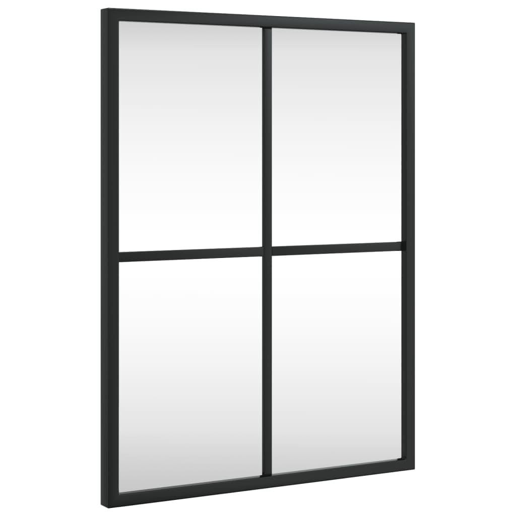 vidaXL Wall Mirror – Black Iron Frame - Minimalistic Mirror for Bedroom, Bathroom, Living Room, and Hallway - 11.8" x 15.7" Rectangle Mirror