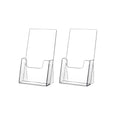 Zavekia Acrylic Brochure Holder,2 Packs Thicker Countertop Literature Holder Plastic Flyer Display Stand For Magazine (2 Packs)