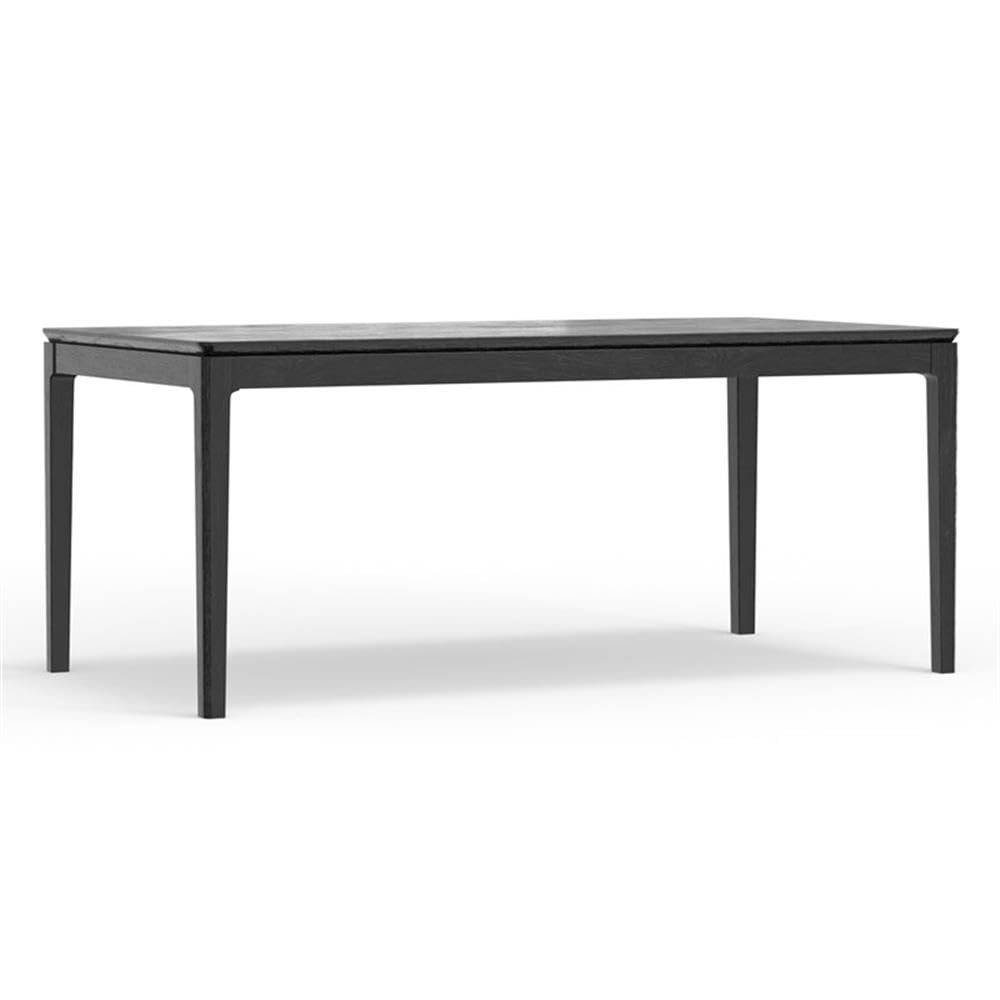 Alpine Furniture Cove Rectangular Solid Wood Dining Table, Black