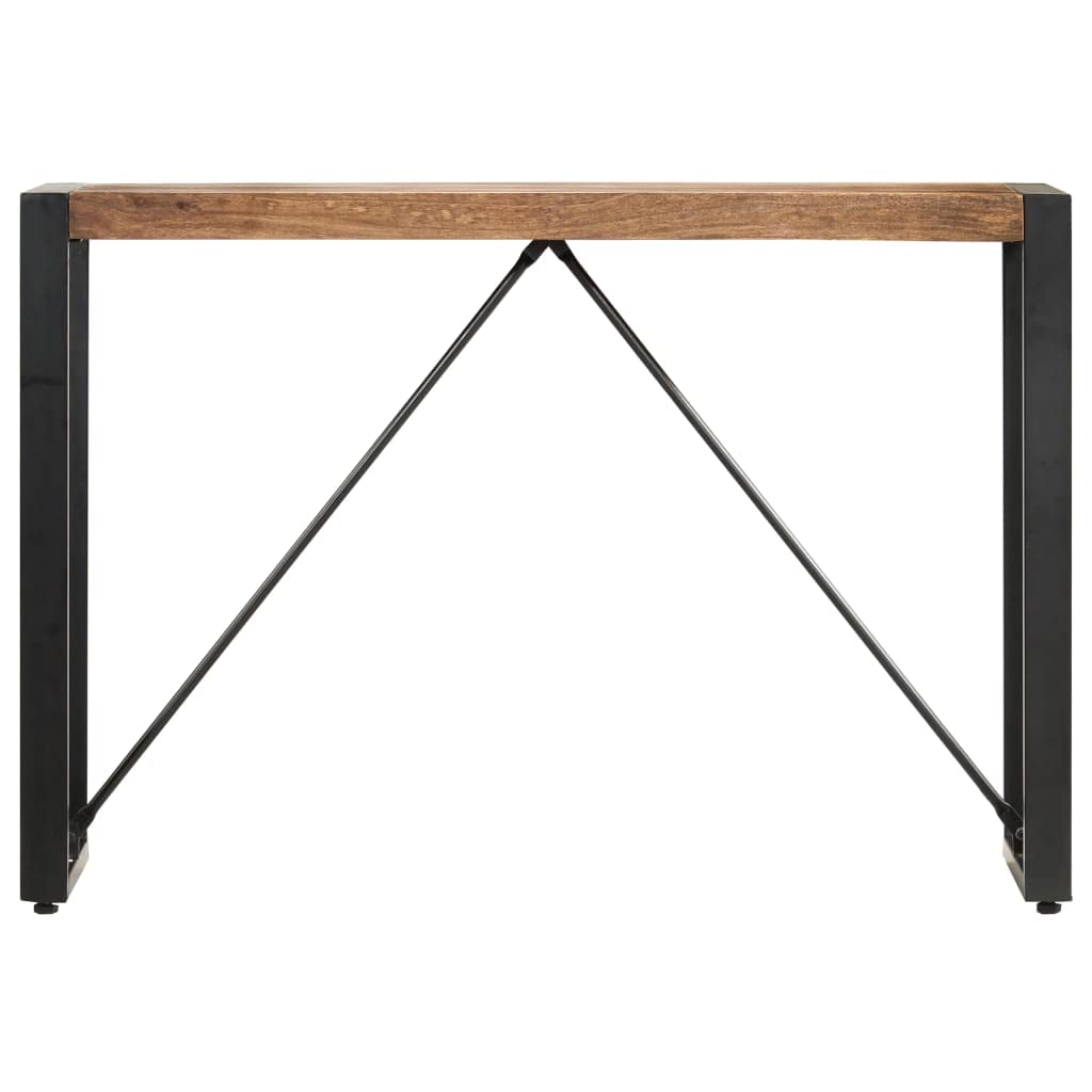 vidaXL Solid Mango Wood and Steel Console Table - Thumbnail 3