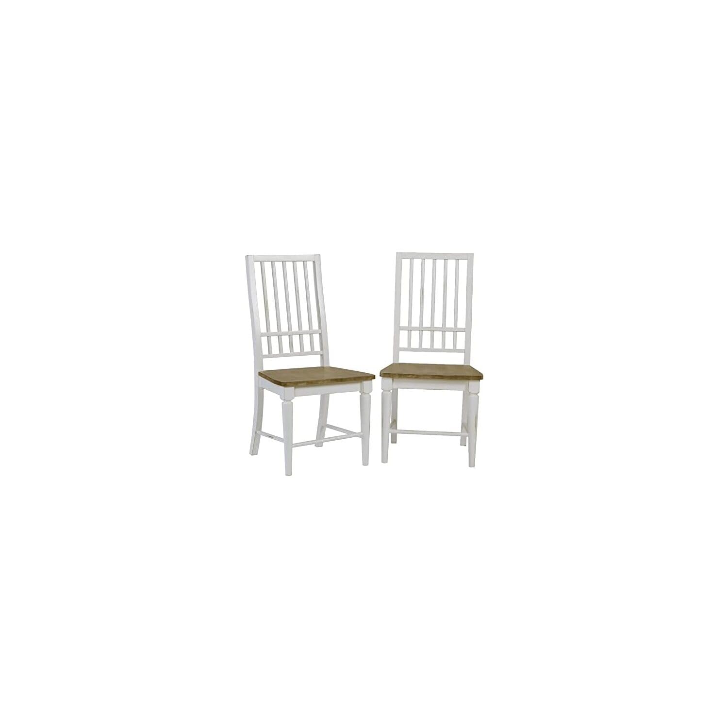 Progressive Furniture Shutters Dining Chair (2/Ctn), Light Oak/Distressed White