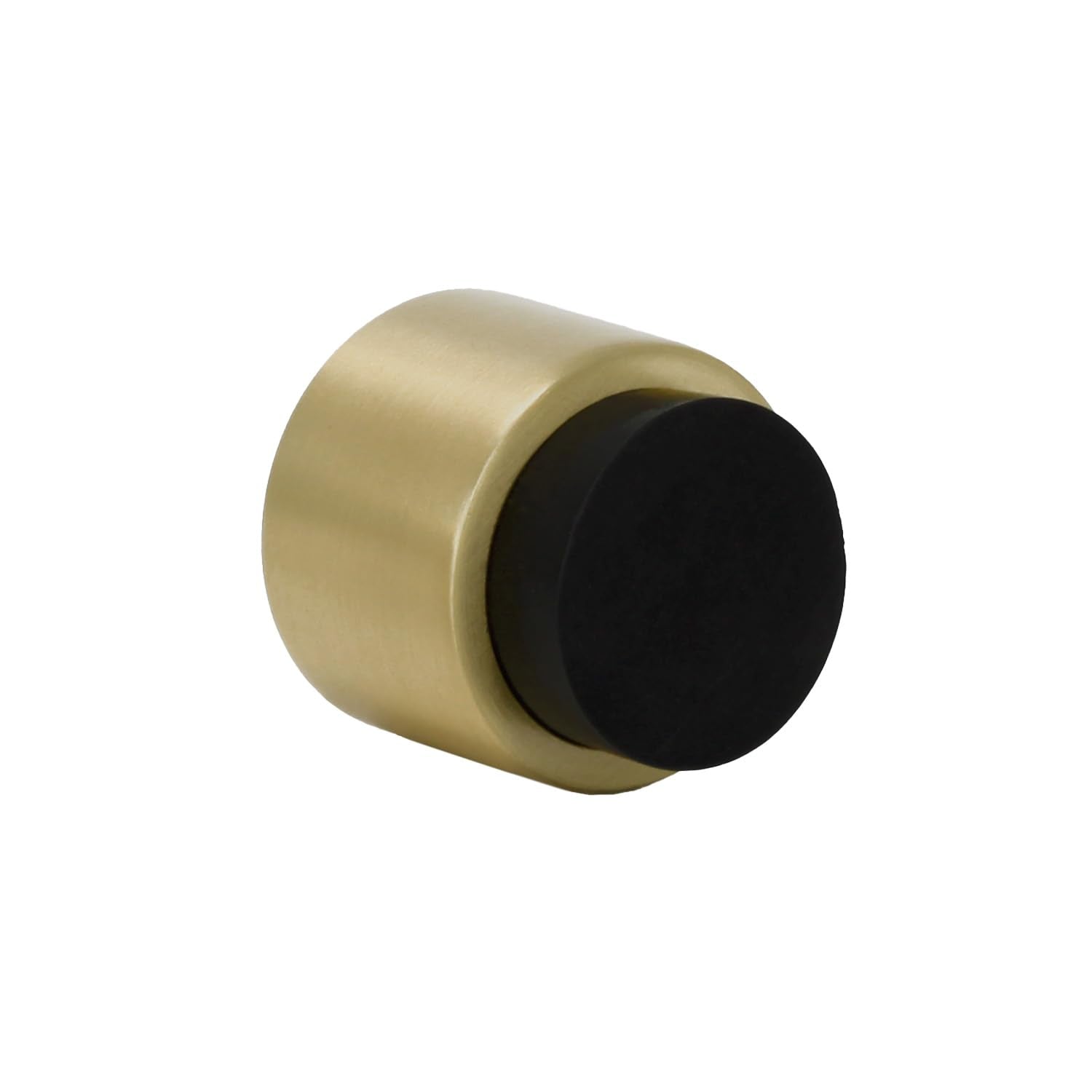 Evi | Wall Adhesive Doorstop | 1.1' X 1.1' | Black Rubber | Brass Finished Matte | Great Adherence | 100% Functional | Mod. 19