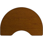 Flash Furniture Kidney Shaped Activity Table with Thick High Pressure Laminate Top and Height Adjustable Pre School Legs, 48''W x 72''L, Oak