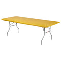 Kwik-Covers 8' Rectangle Plastic Table Covers 30' X 96', Bundle Of 5 (Yellow/Gold)