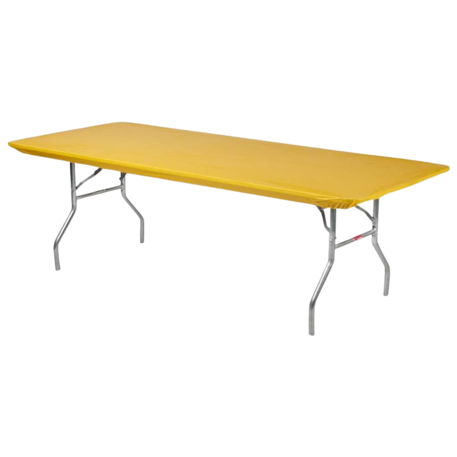 Kwik-Covers 8' Rectangle Plastic Table Covers 30' X 96', Bundle Of 5 (Yellow/Gold)