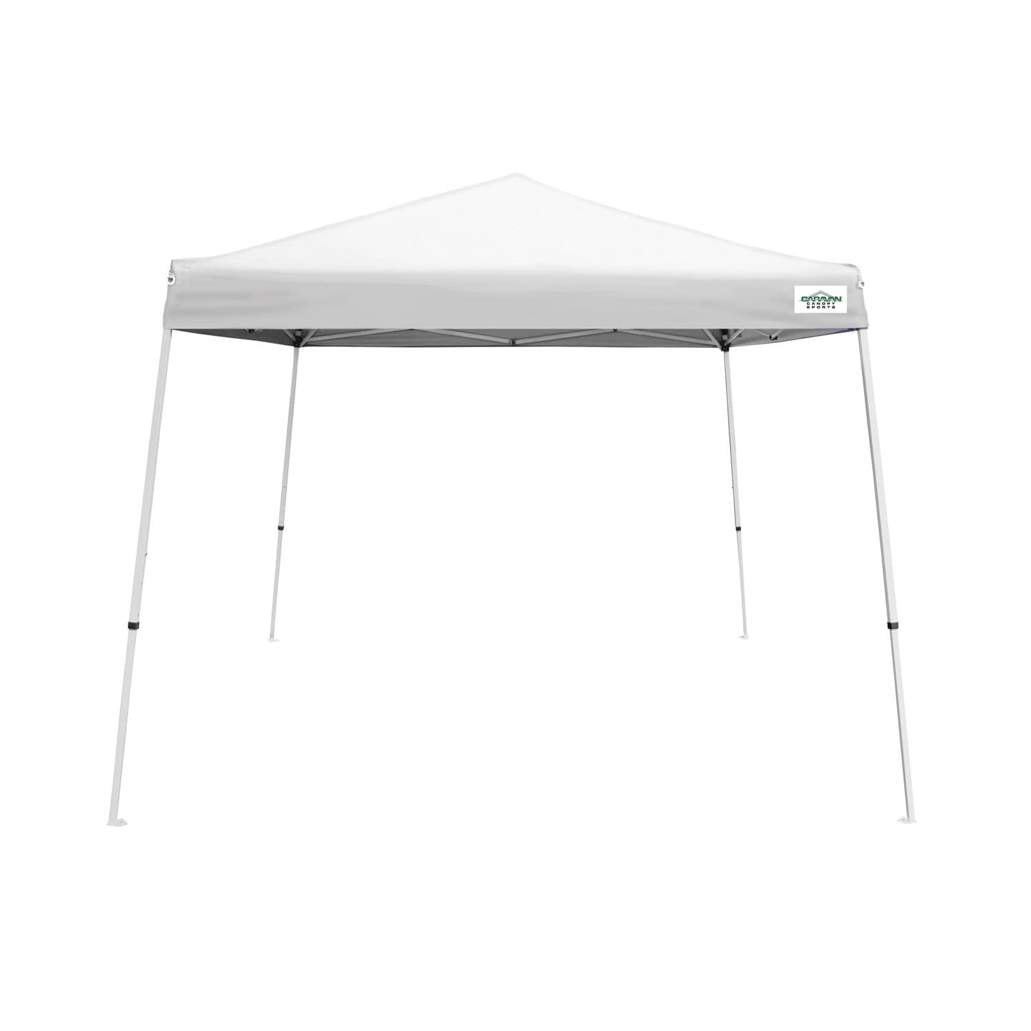 Caravan Canopy Cirrus Instant Slant Canopy Kit 8 x 8 White, 42.25 Sq. Ft of Shade, Slant Leg, Incudes Roller Bag
