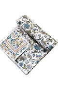 Aashirwad Reversible 100% Cotton Reversible Dohar Single Bed Size | Jaipuri Printed Block Design Blanket | Soft Lightweight Ac S
