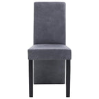 vidaXL Dining Chairs 4 pcs Gray Faux Suede Leather