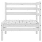 vidaXL Patio Lounge Set - 3 Piece, Solid Pinewood Material, Modular Design, Ideal for Outdoor and Indoor Use, Minimal Maintenance, White