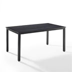 Crosley Furniture Kaplan 6-Person Rectangular Outdoor Dining Table With Umbrella Hole For Outside Patio, Oil-Rubbed Bronze