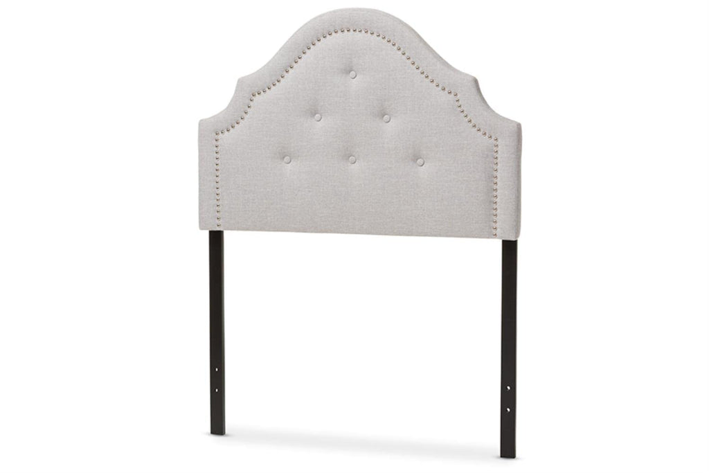 Baxton Studio Cora Modern and Contemporary Greyish Beige Fabric Upholstered Twin Size Headboard