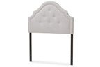 Baxton Studio Cora Modern and Contemporary Greyish Beige Fabric Upholstered Twin Size Headboard