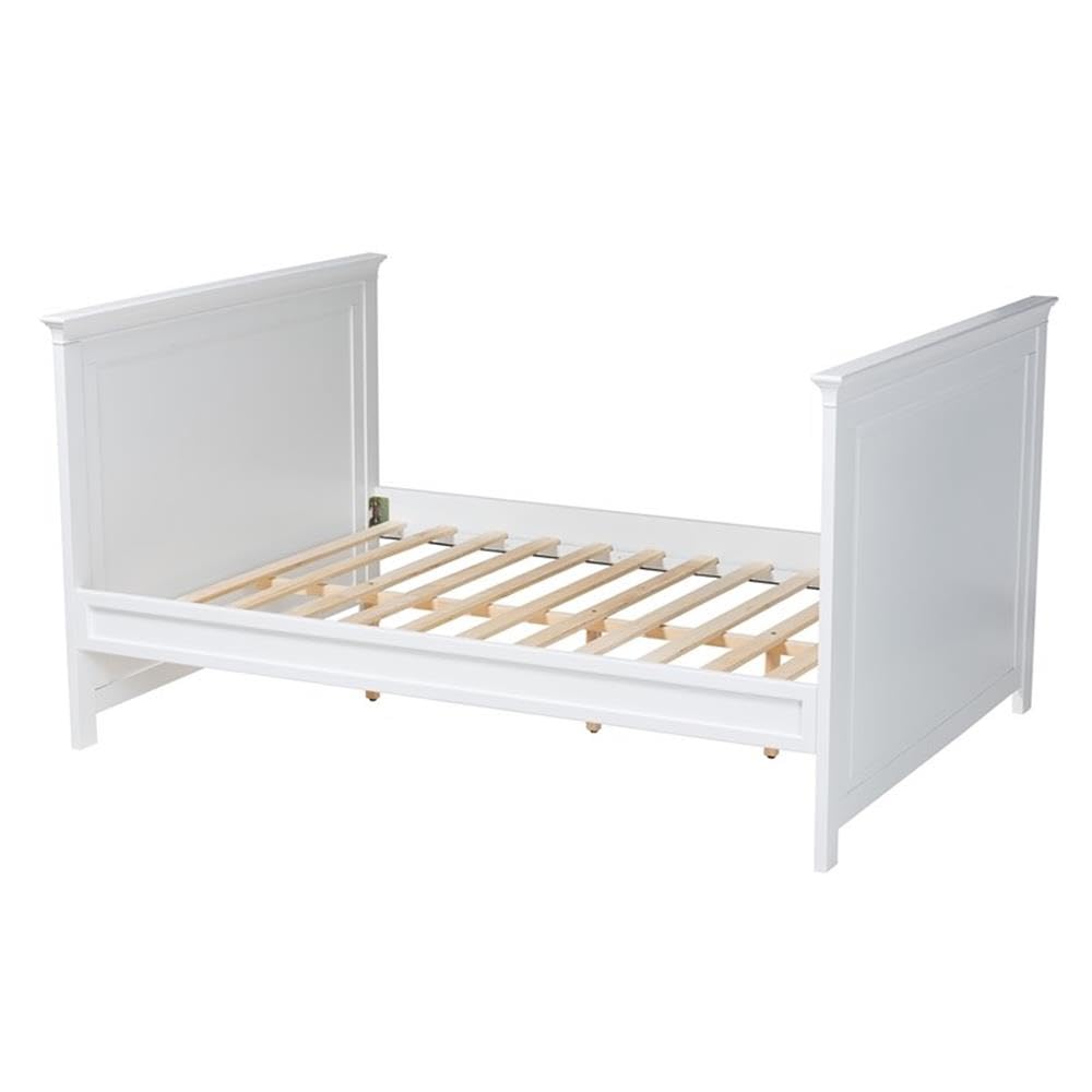 Baxton Studio Ceri Classic and Traditional White Finished Wood Twin Size Daybed