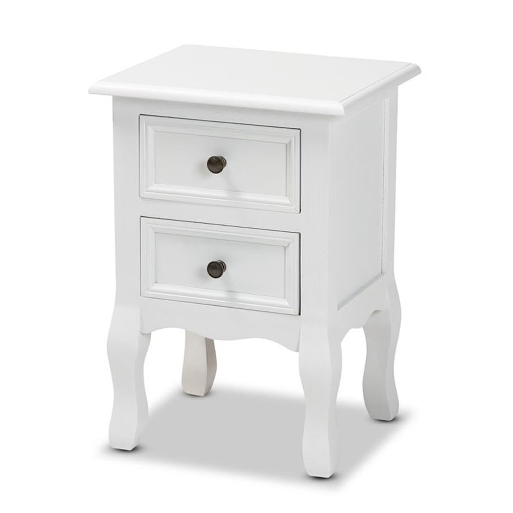 Baxton Studio Caelan 2-Drawer Nightstand - Thumbnail 3