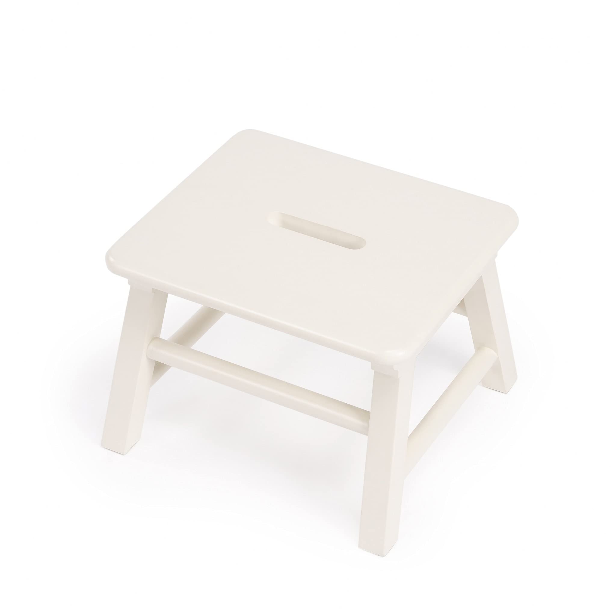 HomeRoots Bayur Wood Classic White Step Stool