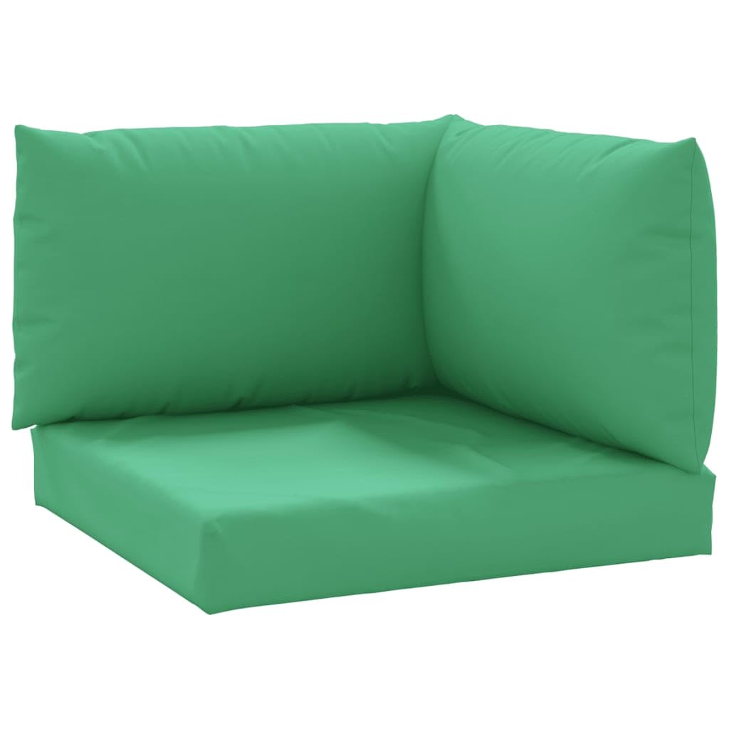Pallet Sofa Cushions 3 pcs Green Fabric