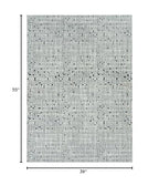 HomeRoots 3' X 5' Grey Mosaic Area Rug