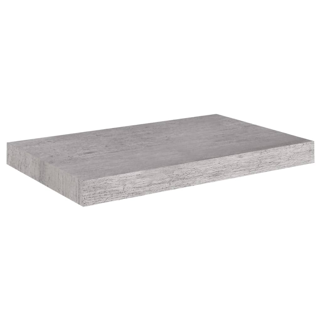 vidaXL Floating Wall Shelf Concrete Gray 19.7&quot;x9.1&quot;x1.5&quot; MDF