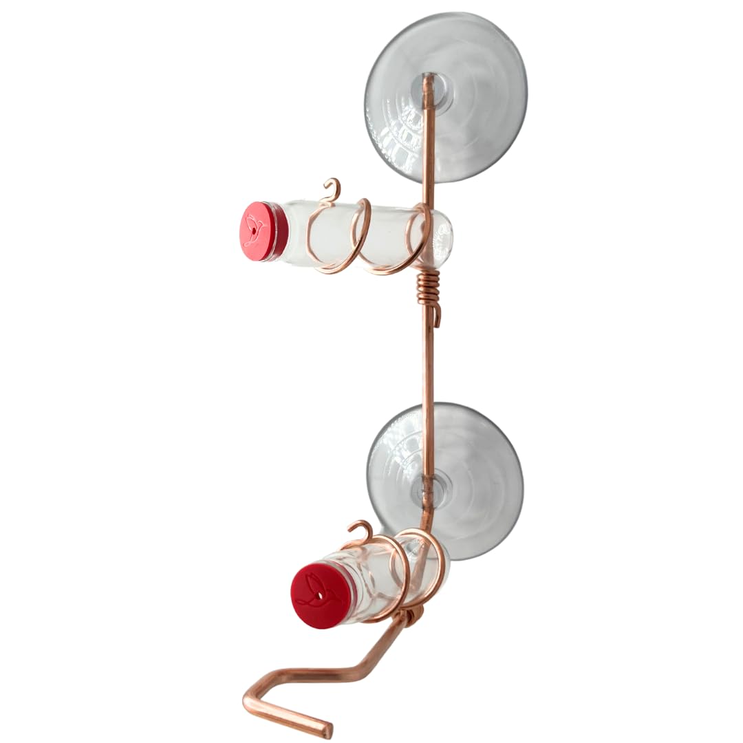 Sweet Feeders Window Hummingbird Feeder | Handcrafted Copper And Aluminum | Multiple Stations | Modern Hummingbird Feeder | Home