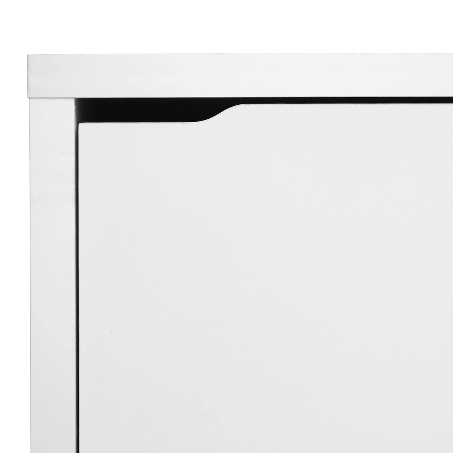 Baxton Studio Simms 3-Door Shoe Storage Cabinet, White (99-4514-HiT)