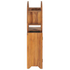 vidaXL Solid Teak Wood Cabinet with Yin Yang Shelf Design, Oriental Charm, Ideal for Organized Storage, Unique Wood Grains, Fine Sanded Appearance