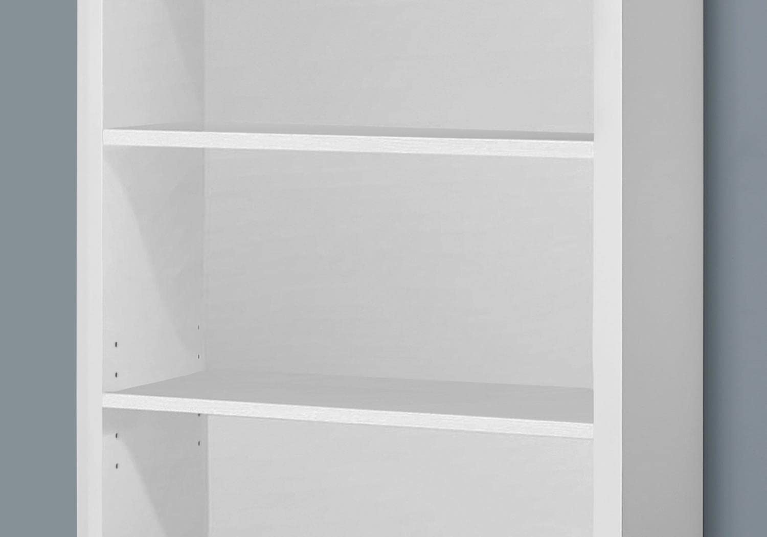 Monarch Specialties 7059 Bookshelf, Bookcase, Etagere, 5 Tier, H, Office, Bedroom, Laminate, White, Contemporary, Modern Bookcase-48 H Adjustable Shelves, 48-Inch