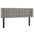 Vidaxl Headboard, Upholstered Headboard For Bed Home, Bed Headboard With Ears, Bedroom Furniture, Light Gray 57.9"X6.3"X30.7"/34.6" Velvet