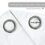 H.Versailtex Patio White Curtains 100X84 Inches For Sliding Door Extral Wide Blackout Curtain Panels Thermal Insulated Room Divi