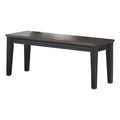 Steve Silver Raven Noir Two-Tone Ebony Back and Driftwood Dining Bench Solid Wood