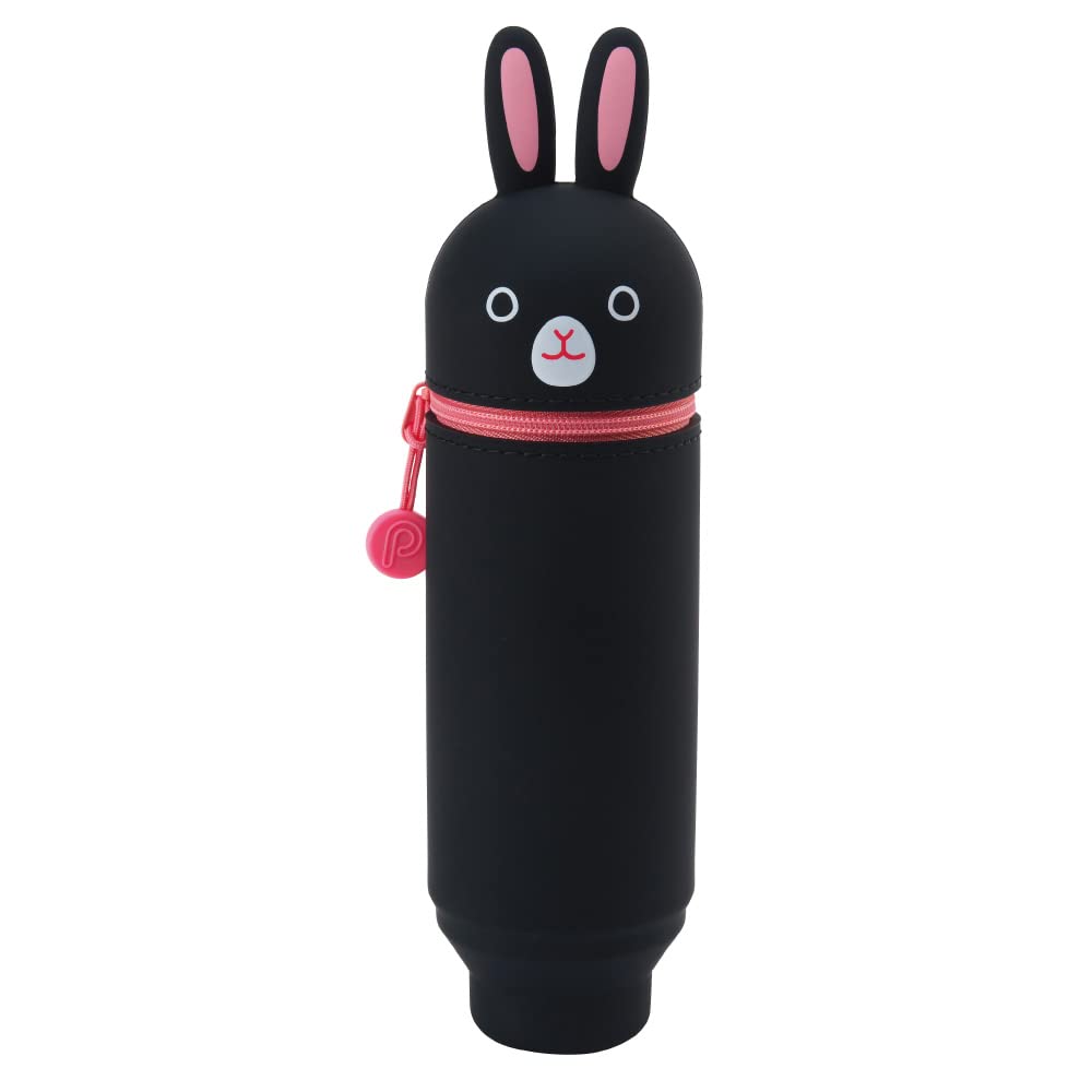 Lihit Lab Kawaii Japanese Rabbit Stand Up Pencil Case For School Office College, Cute School Supplies, Animal Pen Holder Pencil