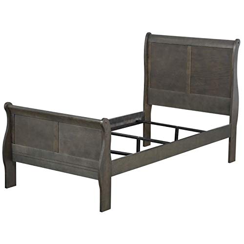 Acme Louis Philippe Full Bed in Dark Gray
