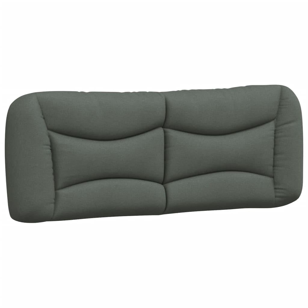 vidaXL Dark Gray Upholstered Headboard Cushion - Breathable Fabric Pillow with Zipper and PP Fiber Filling for Bedroom Comfort, 53.9&quot;x5.9&quot;x18.9&quot;