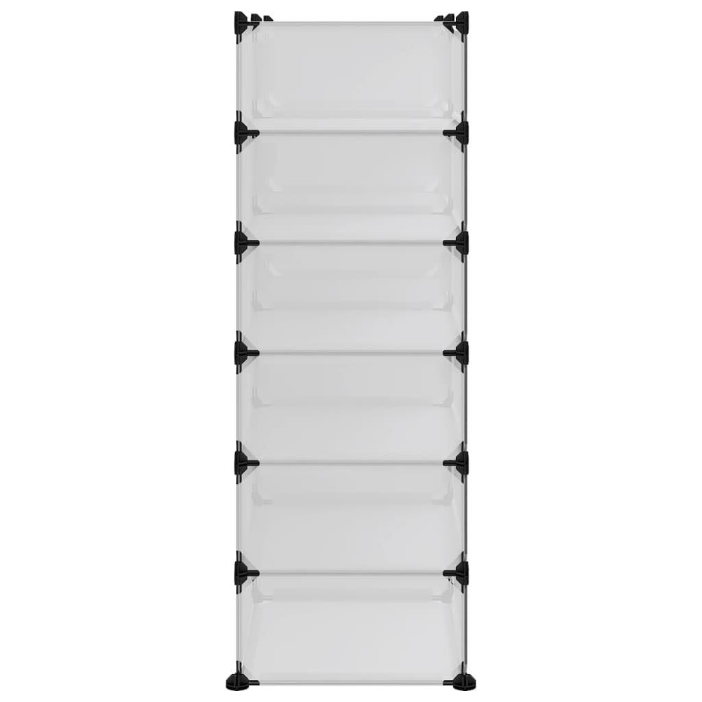 vidaXL Transparent Shoe Rack made of PP Plastic - Water-Resistant, Low-Maintenance, and Spacious Storage Solution