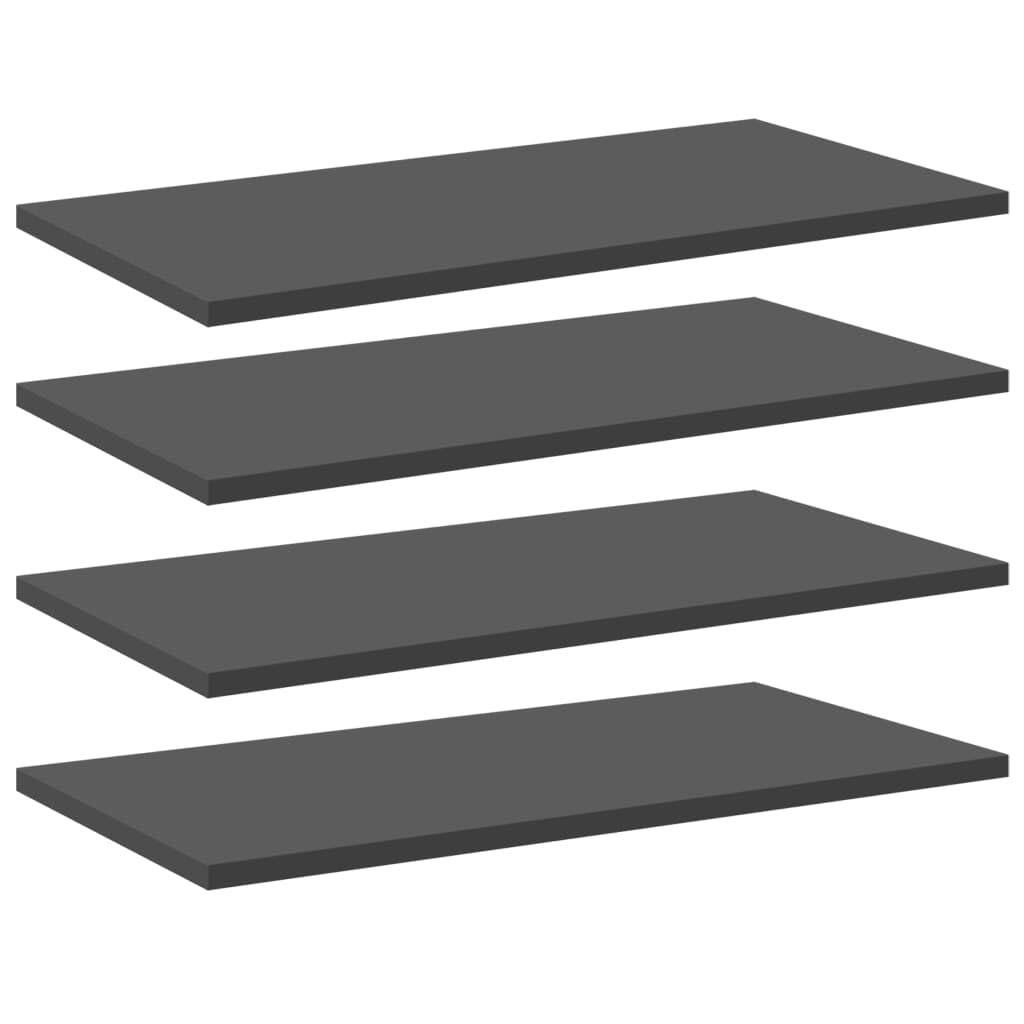 vidaXL Engineered Wood Bookshelf Boards - 8-Pack, Gray, 23.6x11.8x0.6 - Versatile, Compact & Easy to Clean - Perfect for Additional Storage or Replacement Boards