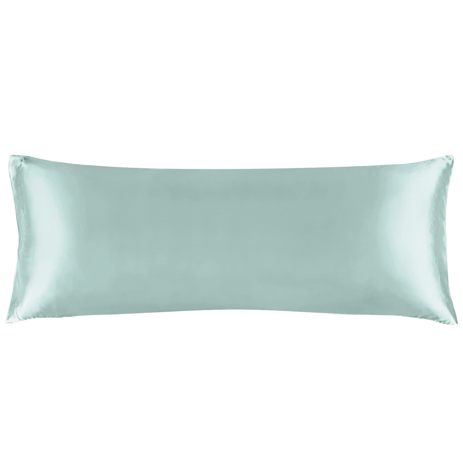 Bedelite Satin Silk Body Pillow Pillowcase For Hair And Skin, Premium And Silky Haze Blue Long Body Pillow Case Cover 20X54 With