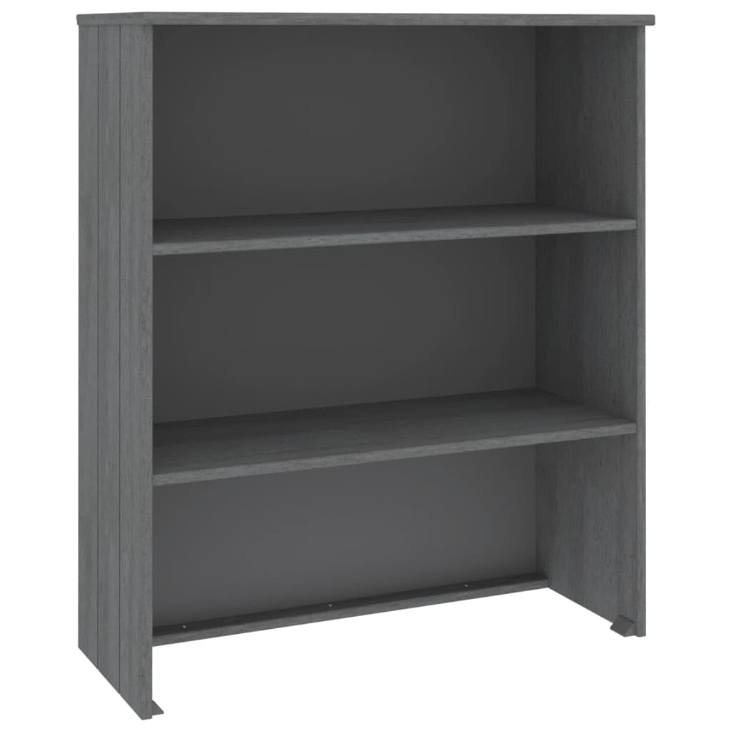 vidaXL Solid Pine Wood Highboard Top, HAMAR Collection, Dark Gray Color, Spacious Shelving, Dimension: 33.5&quot; x 13.8&quot; x 39.4&quot;