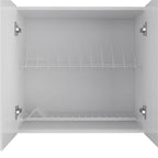 Tuhome Portofino 150 Wall Cabinet, Double Door, Two External Shelves, Two Interior Shelves -White