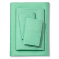Full Xl 100% Cotton Jersey Knit Aqua Blue Sheet Set - Extra-Soft, Breathable & Hypoallergenic - 15' Deep Pockets, 54' X 80' -