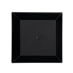3.9 X 3.9 Inch Party Plates, 20 Disposable Appetizer Plates - Elegant, Square, Black Plastic Serving Plates, Durable, For Weddin
