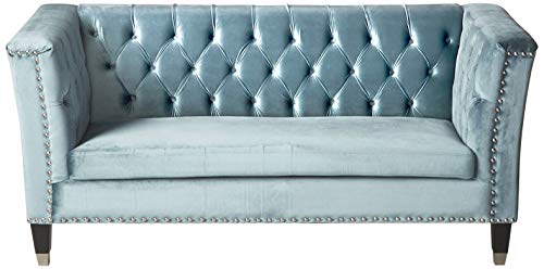 ACME Honor Loveseat - 52786 - Blue-Gray Velvet