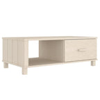 vidaXL Honey Brown Coffee Table HAMAR - Solid Wood Pine - Storage Drawer, Decorative and Functional Home Furnishing Piece, Easy Assembly, 39.4"x21.7"x13.8"